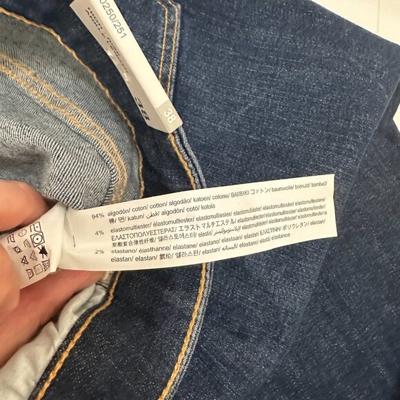 Zara High Rise Ankle Length Sculpt Jeans - Size 28/6 - Navy Blue - Picture 5 of 6